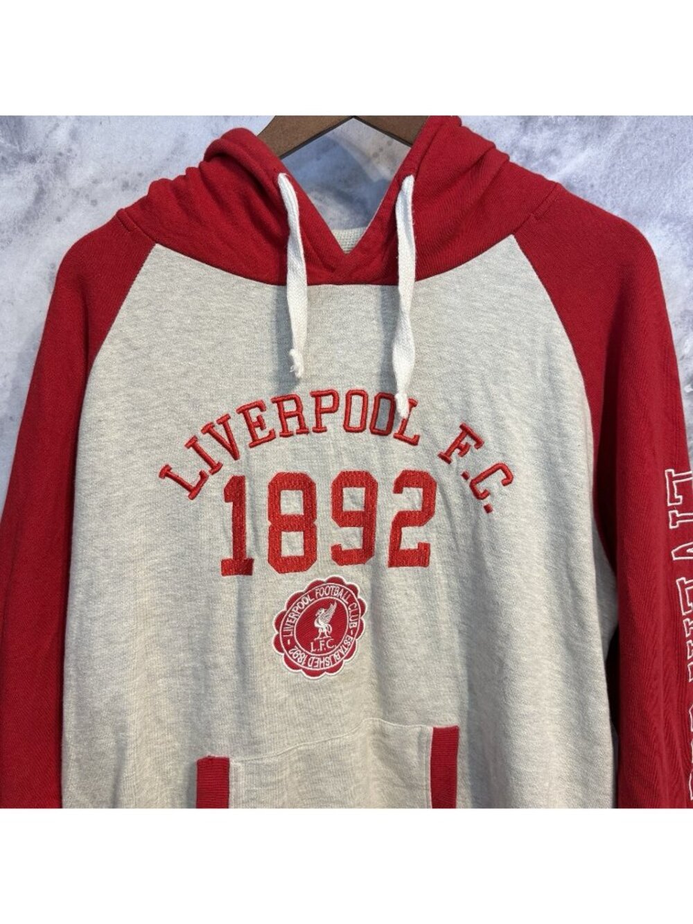 Liverpool FC Anfield Academy Hoodie Mens XL Embroidered Soccer Sweatshirt